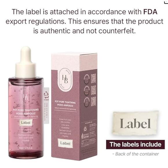 NEW HEVEBLUE Pot Pore Tightening Ampoule, Korean Skincare, Face Serum - Picture 2 of 6